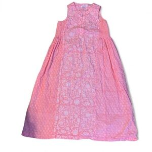 Cotton world vintage Pink Floral sleeveless house Dress mixed mini floral small